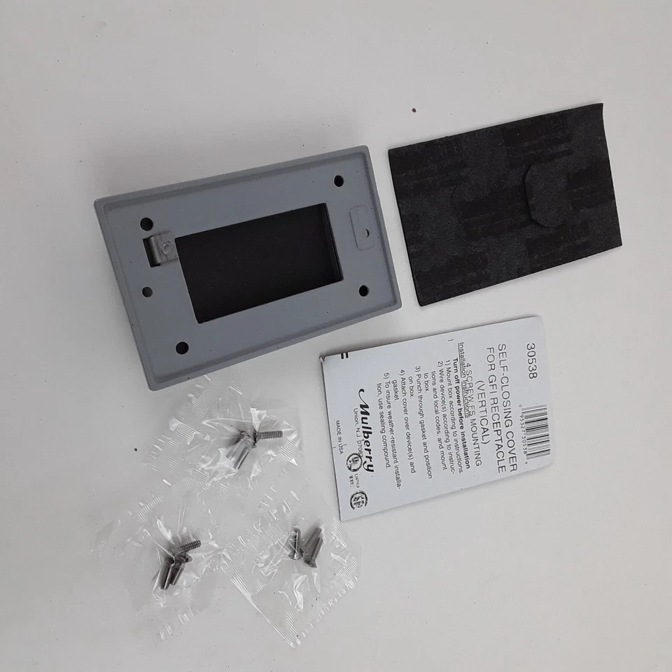 Cubierta de caja eléctrica de cierre automático Mulberry 30538 resistente a la intemperie para receptáculo GFI Foto 2 de 4