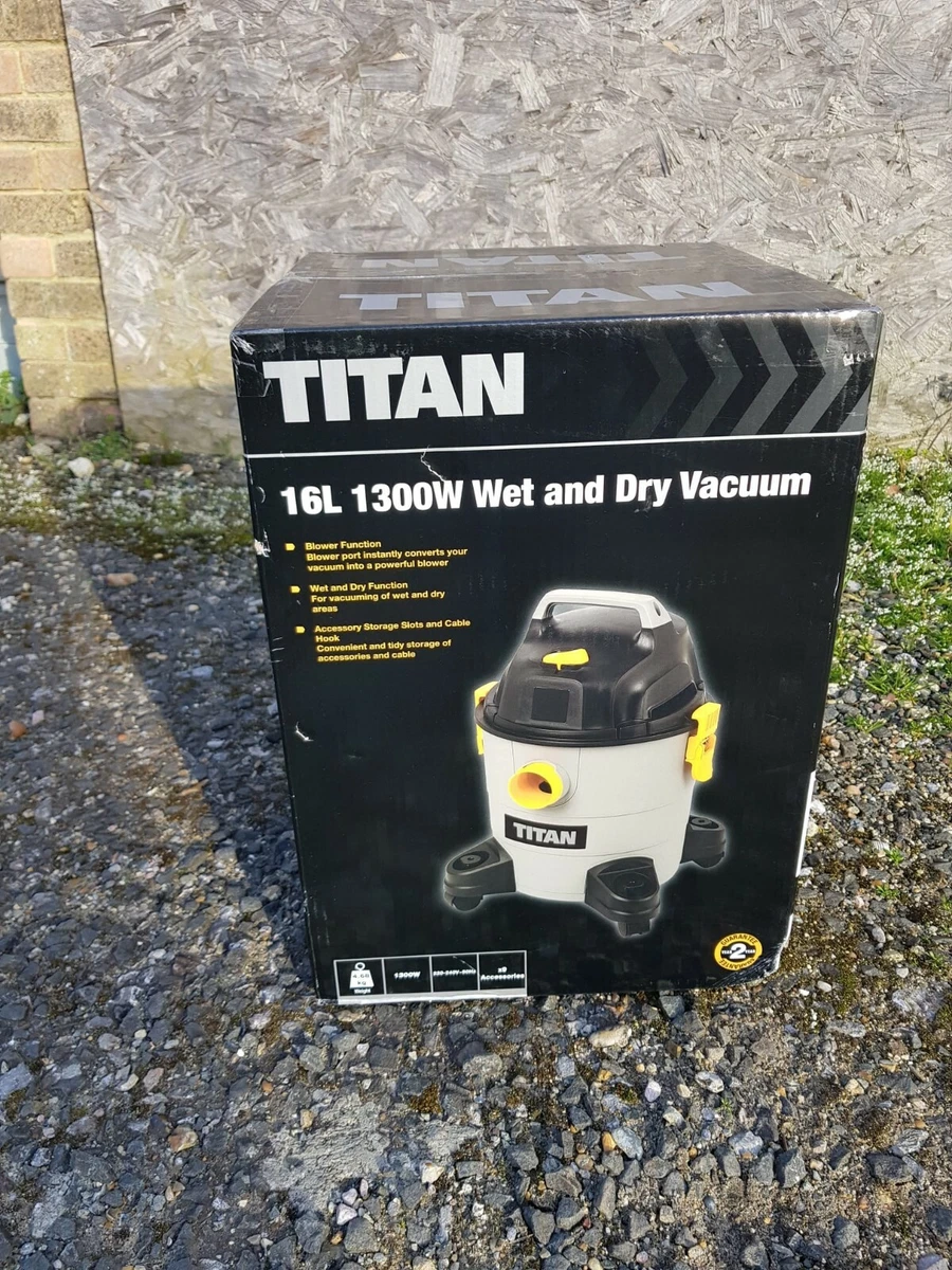 TITAN 1300W 16LTR WET & DRY HEAVY DUTY VACUUM BLOWER/HOOVER 240V + 