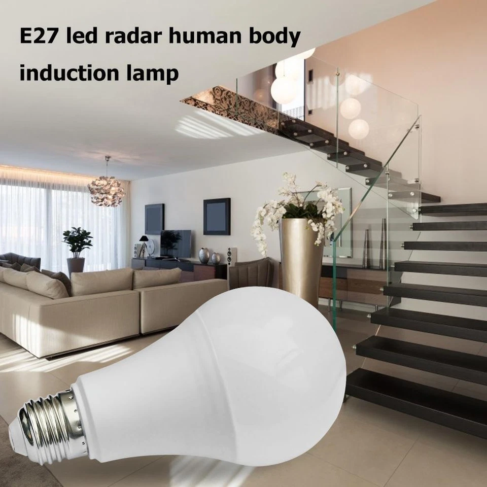 5/7/9/12W E27 LED Radar Lights SMD5730 PIR Motion Sensor Bulb White Lights - Image 4 of 4