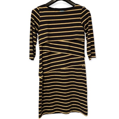 J. McLaughlin Nicola Tan/Black Layered Dress Size Large | eBay