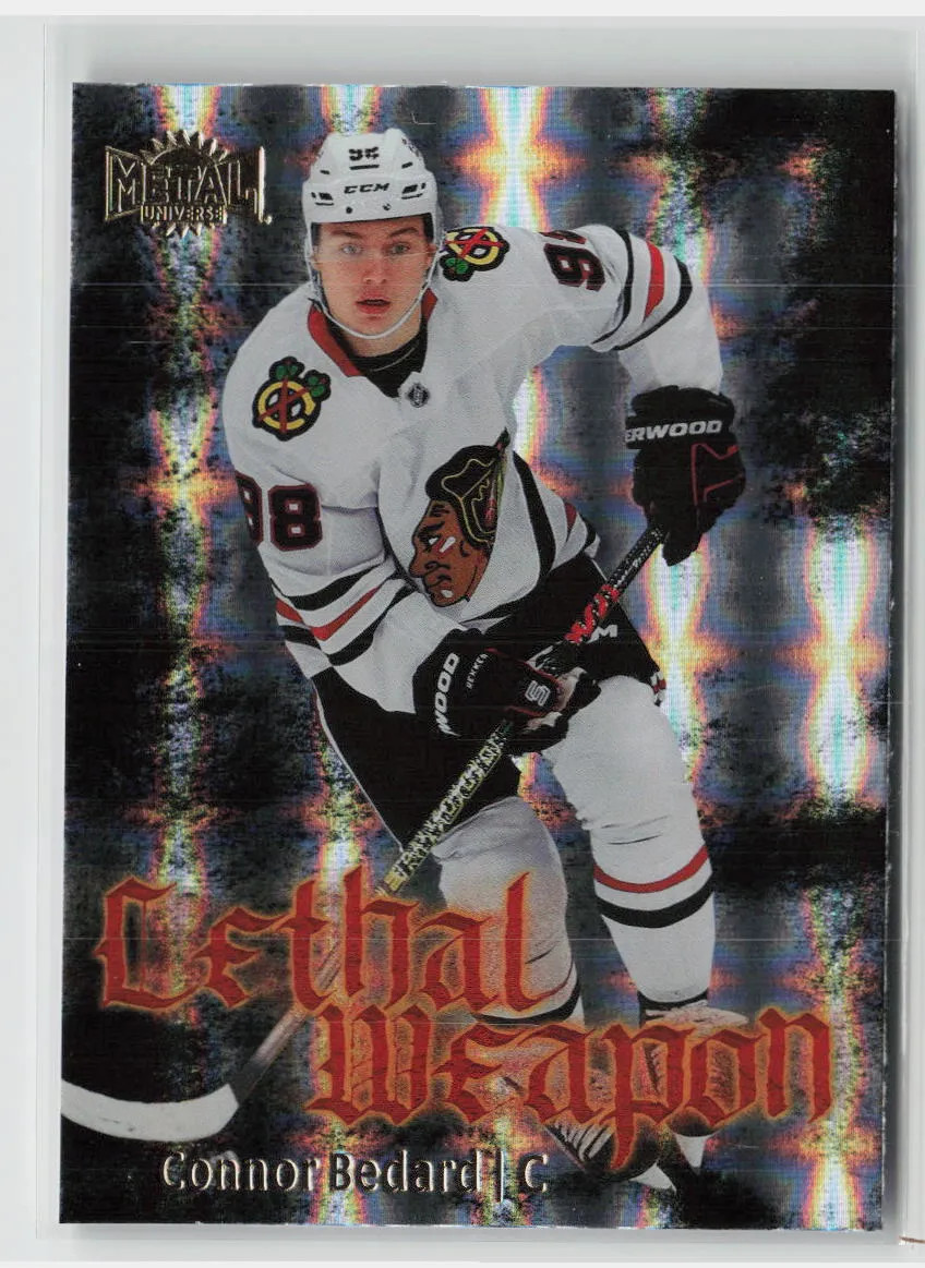 2025-26 UD SkyBox Metal Universe Hockey Lethal Weapon Connor Bedard #LW-1