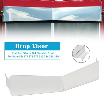 Flat Top Silvery Drop Visor Für Peterbilt 377 378 379 335 386 388 389