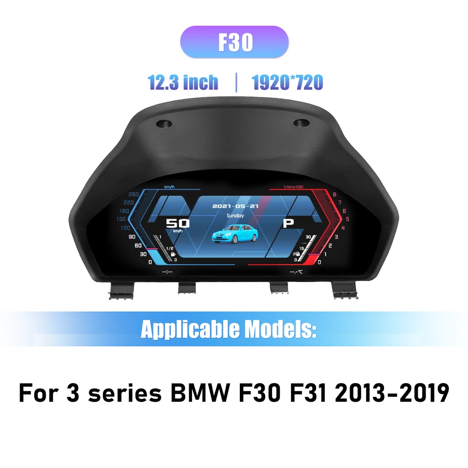 Cuadro de instrumentos digital LCD de 12,3" con HUD para BMW Serie 3/4 F30 F31 F32 F36 Foto 2 de 4