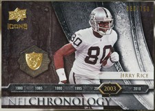 2008 Upper Deck Icons - NFL Chronology Silver #CHR31 Jerry Rice /750 Football EX
