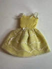 Vintage 1960s Skipper Barbie Doll Flower Girl Yellow Lace Dress #1904