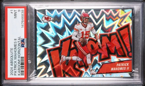 2024 Panini Absolute Patrick Mahomes Kaboom Horizontal #1 PSA 9 CASE HIT!