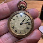 Antique IVY Swiss Made Ladies Pocket Watch Pendant Watch Floral Engraved Case