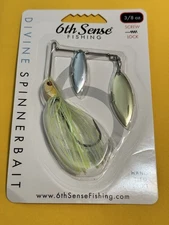 6th Sense Divine Spinnerbait 3/8oz  Chartreuse Flash