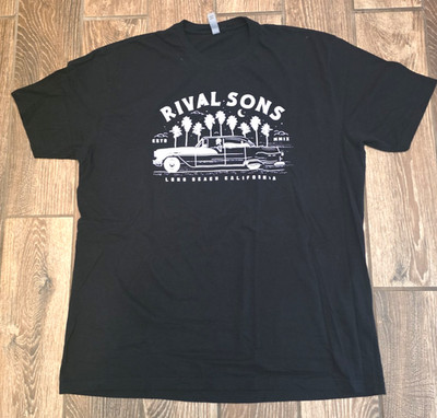 Rival Sons Darkfighter Lightbringer Tour Tee Short Sleeve Shirt Black 2XL Sharp!