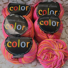 5 Balls Cotton Classic Color by Tahki Yarns 100 Cotton Variegated Pink