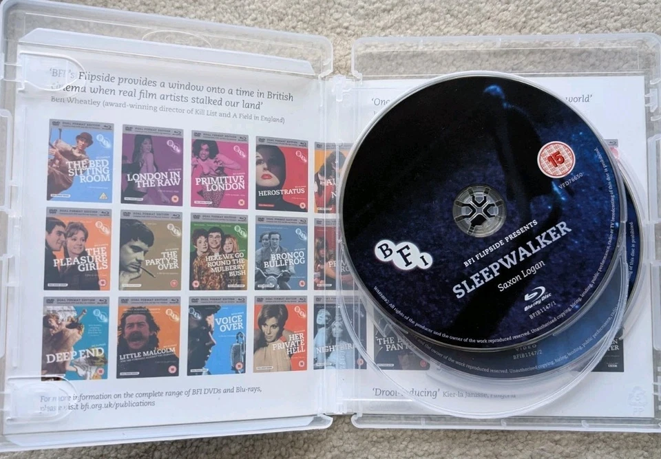 Sleepwalker 1984 Dual Format Blu-ray & DVD BFI Edition Saxon Logan used vgc - Image 3 of 4