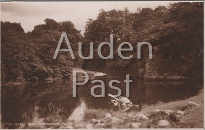 RPPC Lovers' Leap Llandrindod Wells Wales River Echtfoto Postkarte