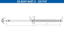 BREMSSCHLAUCH FÜR FORD FOCUS IV (HN) - ATE 83.8247-0427.3