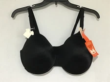 Warners Bra This Is Not A Bra T-Shirt Bra Black Satin Comfort Underwire 38D