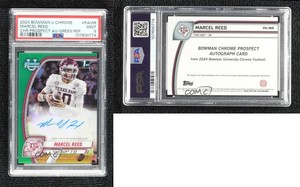 2024 Bowman U Chrome Prospect Green Refractor /99 Marcel Reed PSA 9 MINT Auto