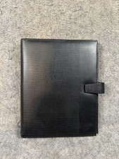Filofax A5 Organiser Planner Black Bonded Leather Binder Agenda Notebook Office