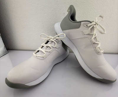 Foot Joy FJ 98205 Golf Shoes Spikeless Mens White and Gray Size 10