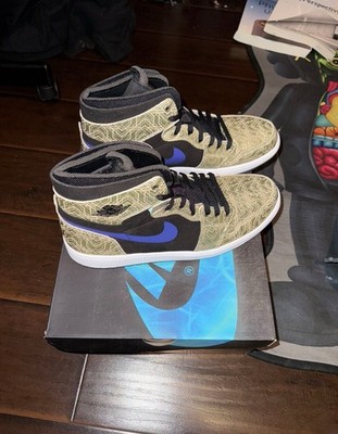 Jordan Air Jordan 1 Zoom Comfort Gold Laser Mid Top Men's Sneaker Size 12