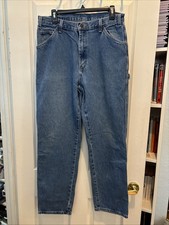 Dickies Medium Wash Denim Carpenter Pants Size 34 X 32