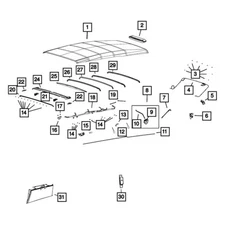 For Jeep Wrangler 2018-2025 Mopar 68395067AA Left Roof Rail