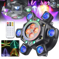 6 Arms Stage Light LED Moving Head Beam Light Bee Eye Laser DJ Disco Party Club