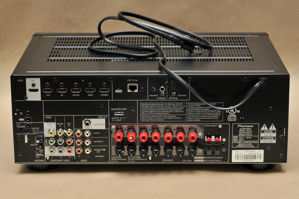 Near-mint Pioneer ELITE VSX-43 7.1 Channel 4K HDMI AVR Receiver Bundle IOB - Image 3 of 4