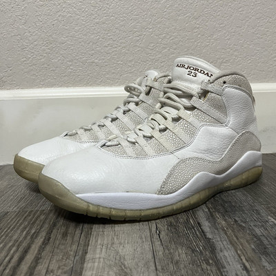 Nike Air Jordan 10 Retro OVO White Summit White Metallic Gold Size 11.5
