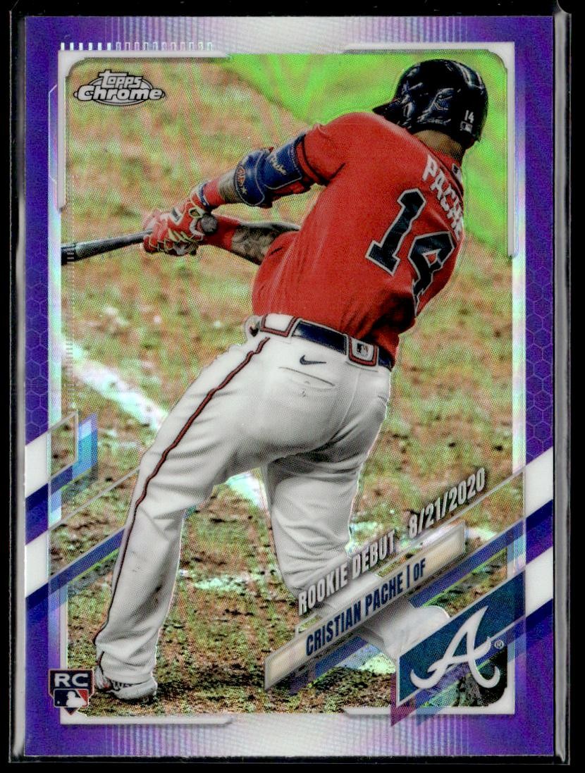 2021 Topps Chrome Update #USC51 Cristian Pache Purple Refractor