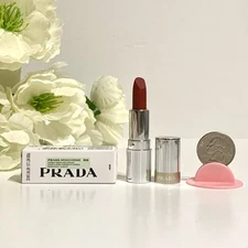 Prada Monochrome #R28 FUOCO Hyper Matte Lipstick Mini Trial Size 1.3g/0.04oz NIB
