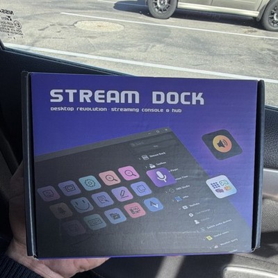 Stream Dock Standalone Keyboard Black Plastic Desktop Console & Hub