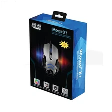 Adesso iMouse X1 Multi-Color 6-Button Gaming Mouse, 3200 Adjustable DPI