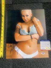AMBER ROSE SIGNED 11x14 PHOTO WIZ KHALIFA Baby Mama PSA BAS JSA ACOA LEAF GAI