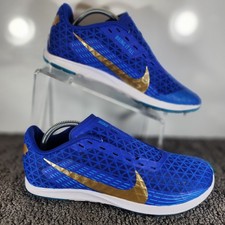 Nike Zoom Rival Xc 5 Men Shoe 10 Blue Gold Cross Country Track Metal Spike