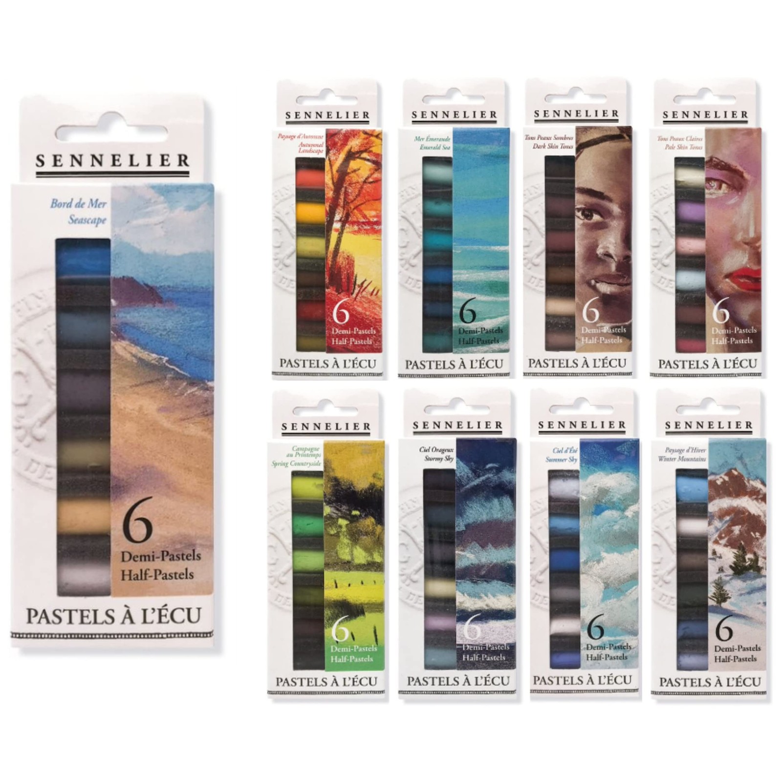 Sennelier Extra-Soft Half Pastel 6 Stick Set, Set of 6, Winter Kitchen