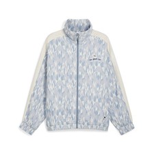 PUMA Basketball Nostalgia T7 Track Full Zip Jacket Mens Blue Casual Athletic Out