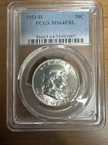 1953 Franklin Half Dollar PCGS MS64 | Choice Brilliant Stunning Luster