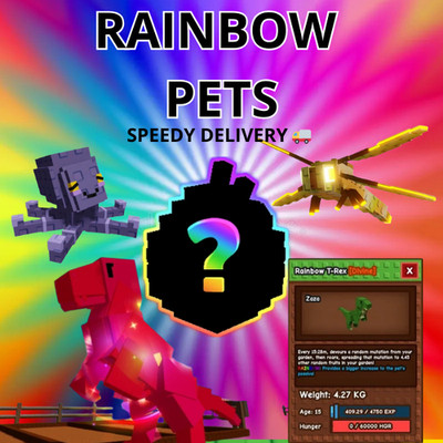   RAINBOW PETS MUTATED   [GROW A GARDEN] LOWER CD  CHEAPEST MUTATION PETS 