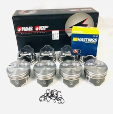 SPEED PRO Flat Top Hypereutectic Pistons+CAST Rings Ford 289 302 5.0L 9.0:1 .030