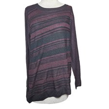 Asymmetrical Striped Sweater Size Large