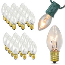 5-watt C7 Night Light Candelabra Bulbs Clear 24-count New