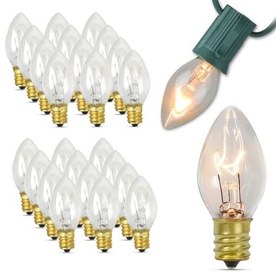 5-watt C7 Night Light Candelabra Bulbs Clear 24-count New