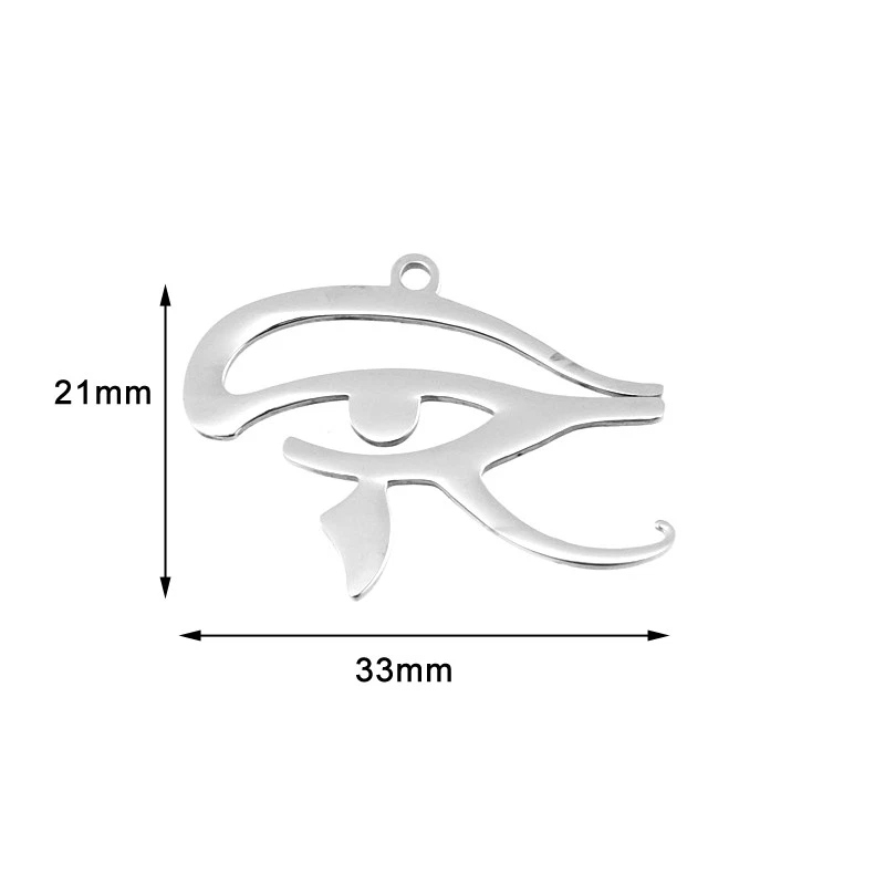 COLLANA CIONDOLO  L'OCCHIO DI HORUS IN ACCIAIO SIMBOLO DI ANTICO EGITTO AMULETO - Immagine 3 di 4