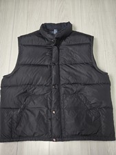 Ralph Lauren Polo Vintage Vest 2XL Y2K Gilet Mens Down Puffer Black Bodywarmer