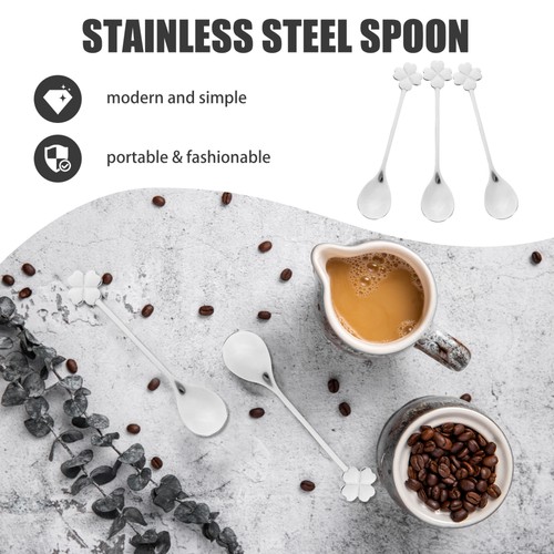 3pcs Stainless Steel Creative Spoon Coffee Stirring Spoons Metal Ice Cream Scoop - Picture 10 of 12
