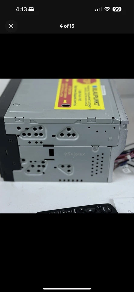 Blaupunkt 6.9" 2-Din Touchscreen DVD AM FM Receiver w/Bluetooth & Remote -NAPA65 - Image 4 of 4