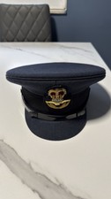 RAF Royal Air Force Officers Peaked Cap Hat with Bullion Badge Genuine