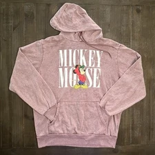 Disney Mickey Mouse Mineral Wash Graphic Pullover Hoodie size large unisex