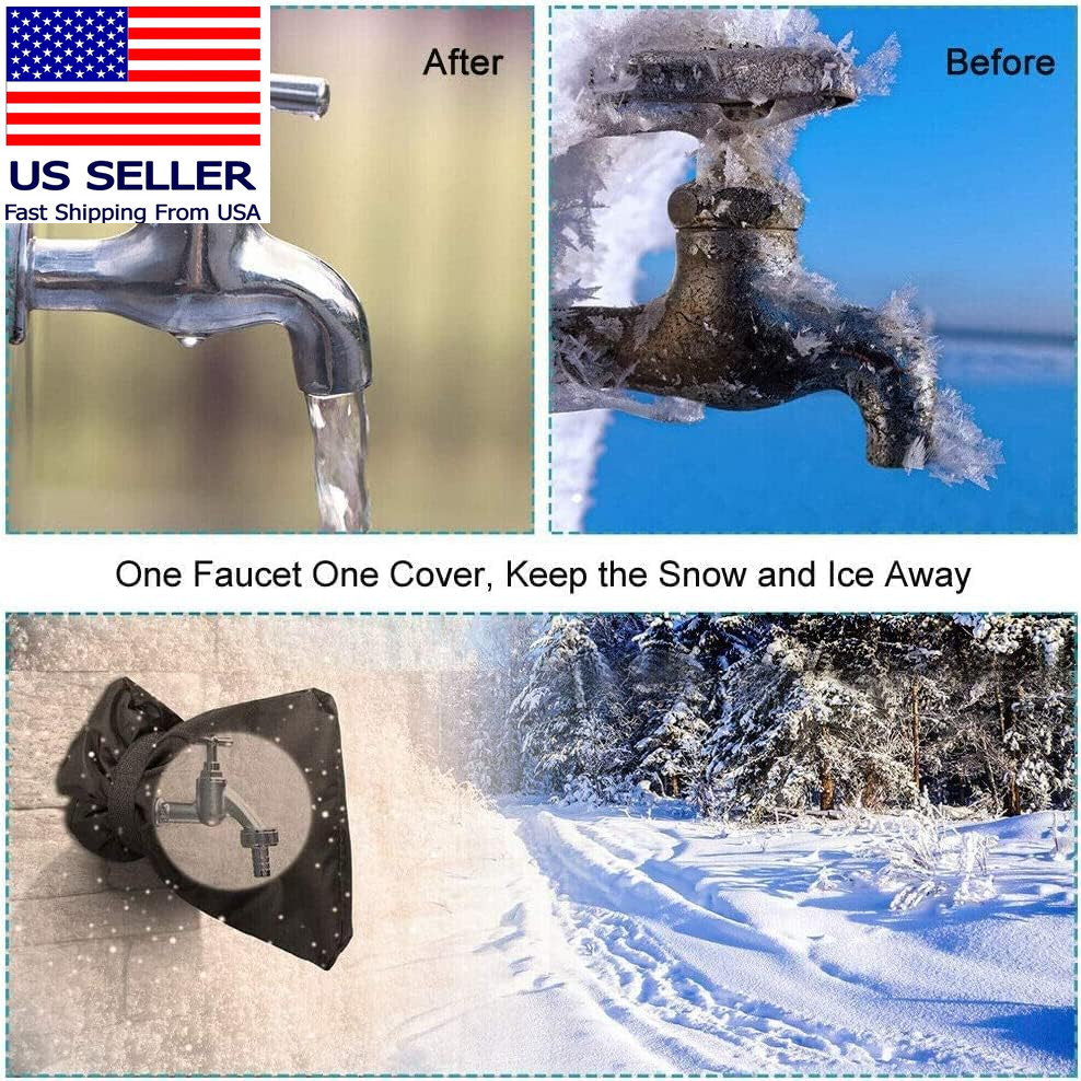 2Pack Outdoor Faucet Covers for Winter - Pro 6.7" W X 8.3" H Outdoor Water Fauce