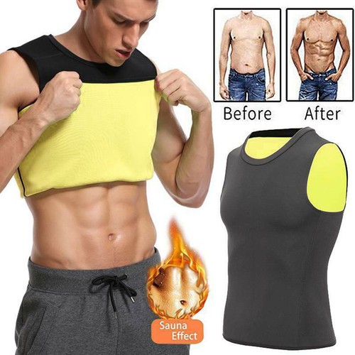 Männer Abnehmen Gynäkomastie Brust Bauch Kompression Body Shaper Tanktop Trägershirt Shirt - Bild 1 von 12