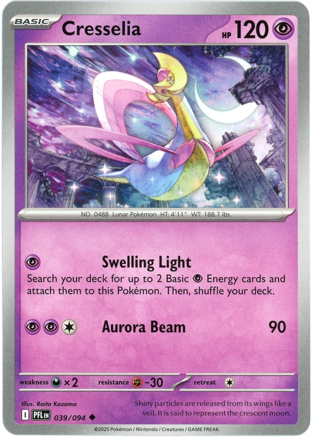 Cresselia 039/094 - Phantasmal Flames - Common - NM/M